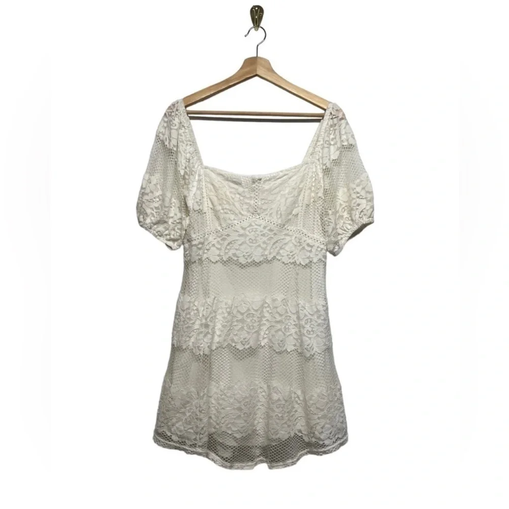 Free People Be your baby white lace mini dress - Picture 7 of 10